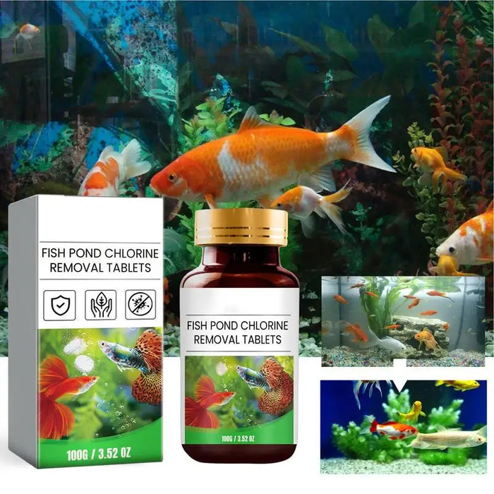 Enagua Mart Fish Pond Chlorine Removal Tablets - Aquarium Water Purifier and Algae Remover