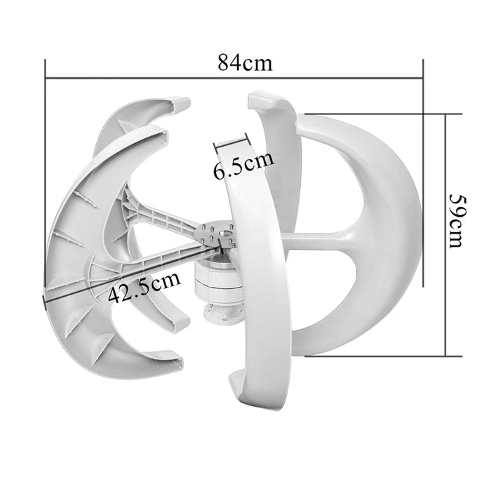 Enagua Mart 3000W Vertical Wind Turbine - Low Noise, High-Efficiency Home Use Wind Power Generator