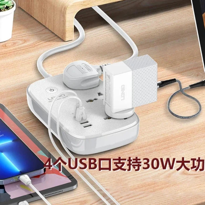 Enagua Mart LDNIO Smart Power Strip - Tuya Timing WiFi Socket with 3 USB PD Ports & Bluetooth