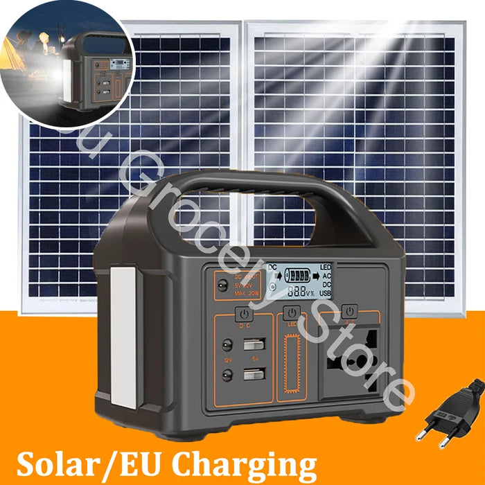 Enagua Mart Solar Outdoor Power - 100W Camping LED Display Supercharger