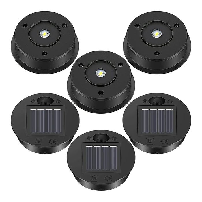 Enagua Mart 6-Piece Solar Lantern Replacement Tops - 7 Lumens LED Solar Panel Lid Lights