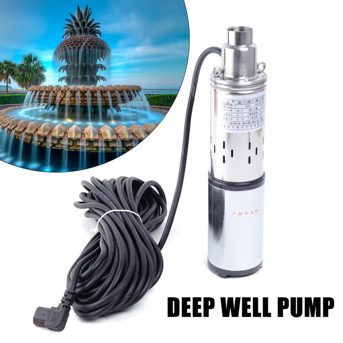 Enagua Mart 12V-24V-48V Solar Water Pump - Deep Well Submersible Pump for Farm and Agricultural Irrigation