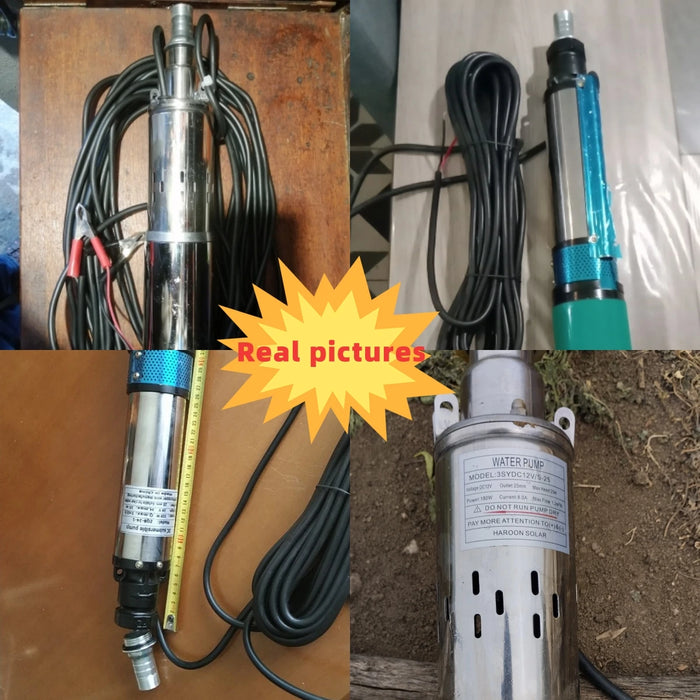 Enagua Mart 12V-24V-48V Solar Water Pump - Deep Well Submersible Pump for Farm and Agricultural Irrigation