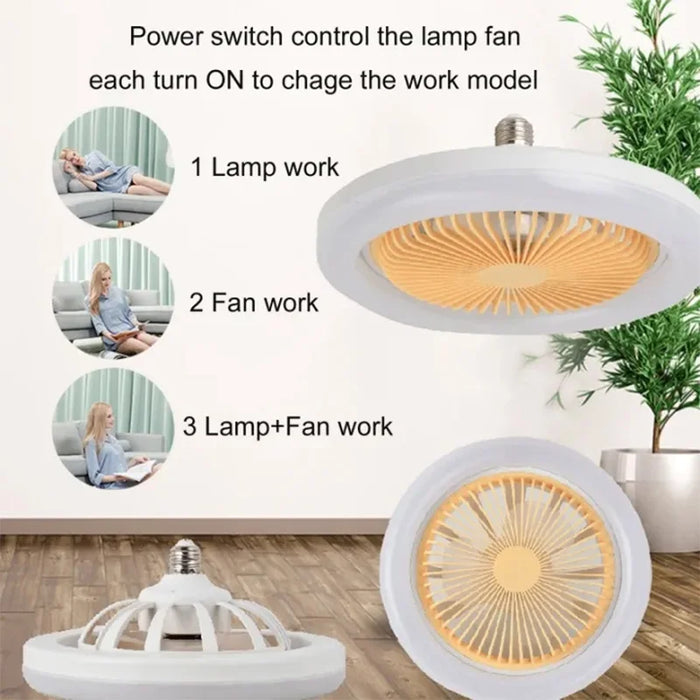 Enagua Mart 2-in-1 Ceiling Fan Light - Three-Speed LED Fan Light with Remote Control