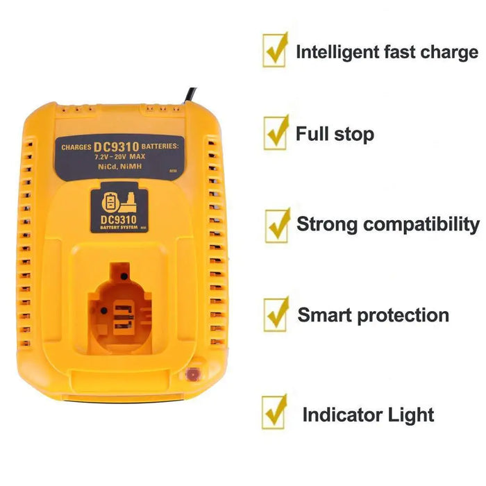 Enagua Mart Battery Charger - For Dewalt DC9310 7.2V-18V NiCd/NiMH Battery