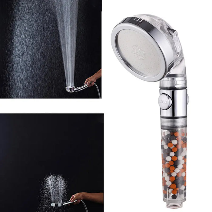 Enagua Mart LED Anion Shower Head - Temperature-Control Spa Shower with 7-Color LED Lighting and Pressurized Water-Saving Design