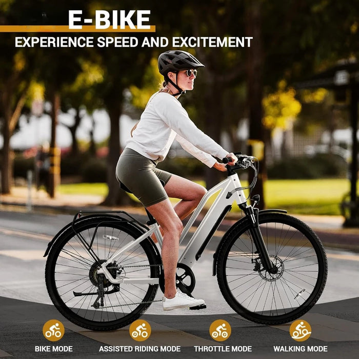 Enagua Mart Electric Bike - 23mph 26" Tire with Peak 500W Motor, 40-Mile Range, and LCD Display