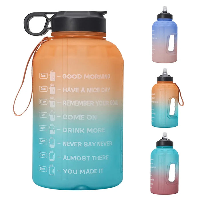 Enagua Mart Sport Water Bottle with Straw - 2.2L Large Capacity Gym Fitness Tourism BPA-Free Sports Bottles