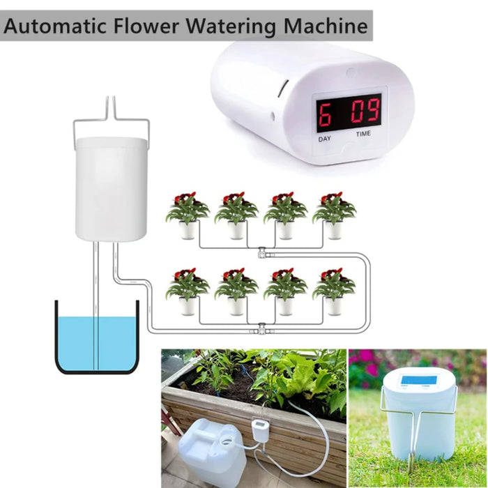 Enagua Mart Automatic Flower Watering Machine - 2/4/8 Controller, Sprinkler and Drip Irrigation System