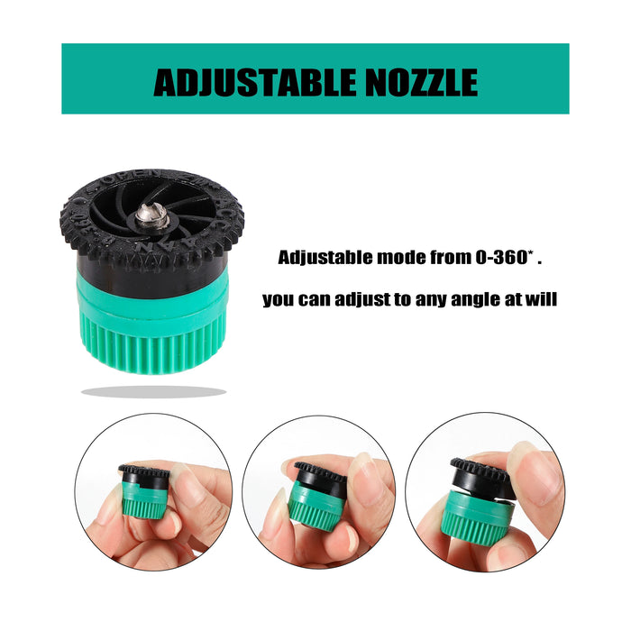 Enagua Mart Adjustable Pop-Up Sprinkler with Bracket - 0°-360° Adjustable Nozzle for Lawn & Farm Watering