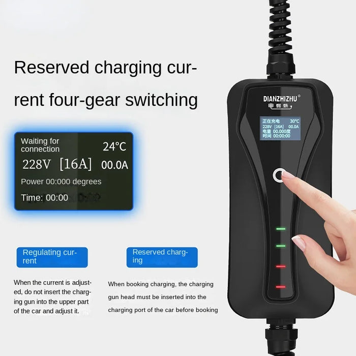 Enagua Mart New Energy Electric Vehicle Charger - 16A Household 220V AC with Car Charging Gun