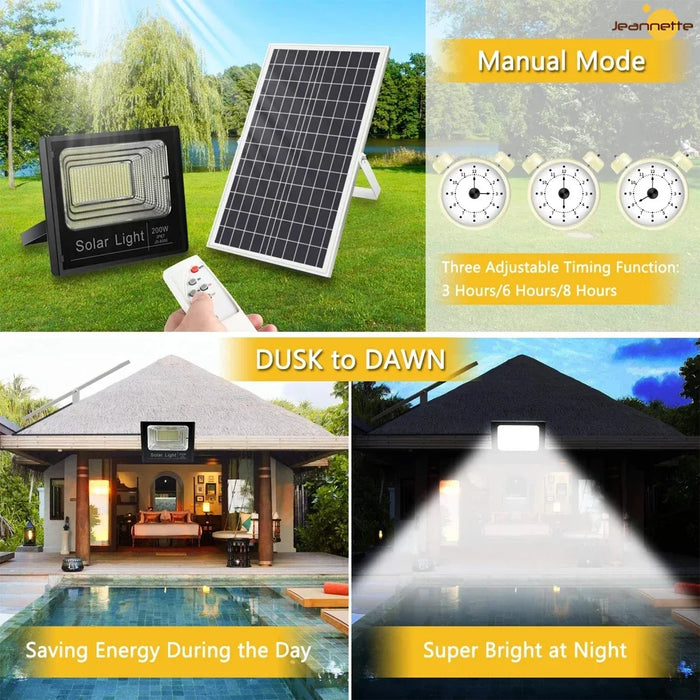 Enagua Mart 100W LED Solar Energy Light - Waterproof Outdoor Solar Spotlight Lamp Floodlight