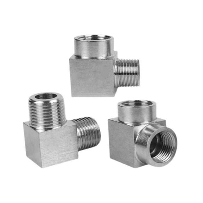 Enagua Mart High-Pressure 90-Degree Elbow Coupler - Stainless Steel, 1/8" to 1" Sizes for Water and Gas