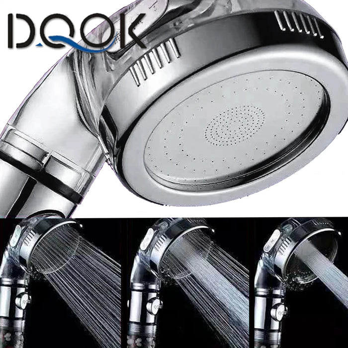 Enagua Mart Shower Head Water Saving Flow - 360-Degree Rotating Nozzle with Small Fan, High-Pressure ABS Rain Spray