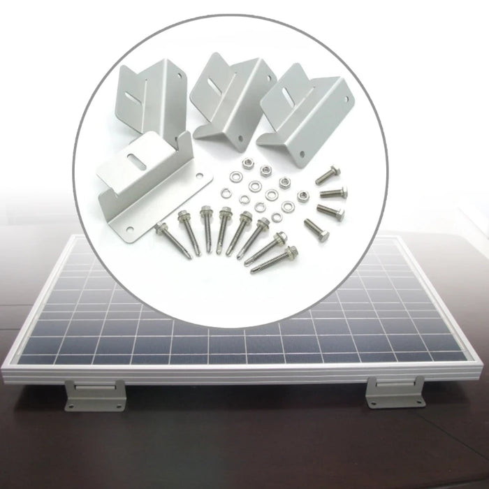 Enagua Mart Solar Panel Mount Brackets Support - Aluminum Bracket, Easy Installation for Solar Panels