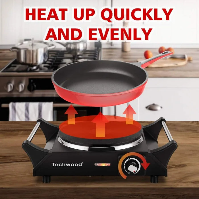 Enagua Mart Techwood Portable Electric Stove - Countertop Single Burner