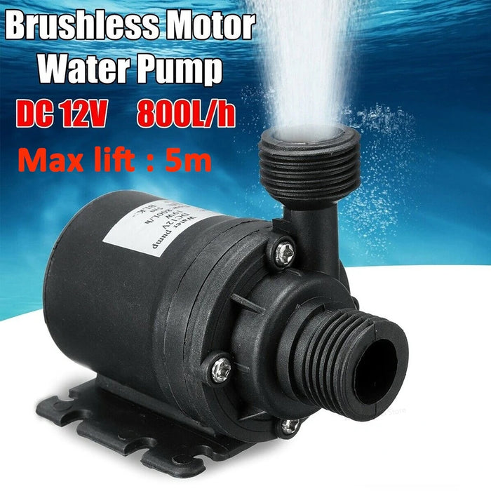 Enagua Mart 800L/H 5M DC 12V/24V Solar Brushless Motor Water Pump - Submersible Water Circulation Pump