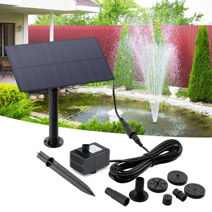 Enagua Mart 5W 5V Solar Fountain Pump - With Individual Solar Panels for Bird Bath and Outdoor Courtyard