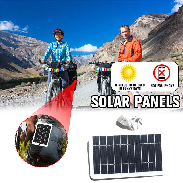 Enagua Mart Solar Panel USB Charger - Waterproof Portable Solar Plate for Hiking and Camping