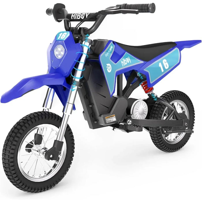 Enagua Mart Electric Dirt Bike - 36V for Kids, Ages 3-10, 300W Ebike, Up to 15.5 MPH, 13.7 Miles Long Range, 3-Speed Electric Motorcycle