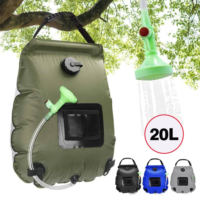 Enagua Mart 20L Camping Solar Water Bag – Portable Heating Shower Bag