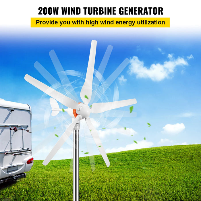 Enagua Mart VEVOR Wind Turbine Generator 300W-500W - With MPPT Charge Controller for RV, Yacht, Farm, and Home Use