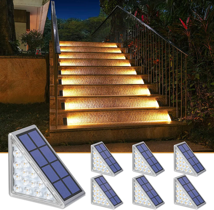 Enagua Mart LED Step Lamp - Outdoor IP67 Waterproof Solar Light with Anti-Theft Design