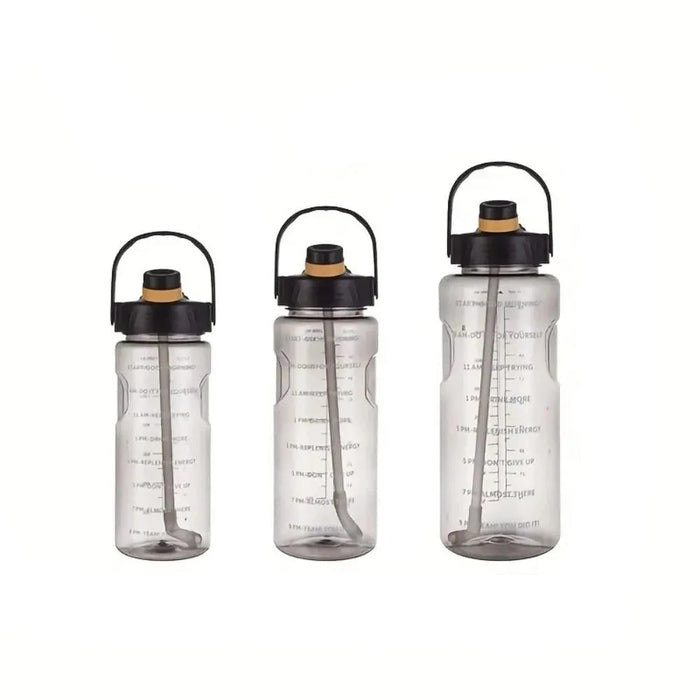 Enagua Mart Large Capacity Sports Water Bottle - 1.5L, 2L, 3L Portable and Leakproof with Time Marker