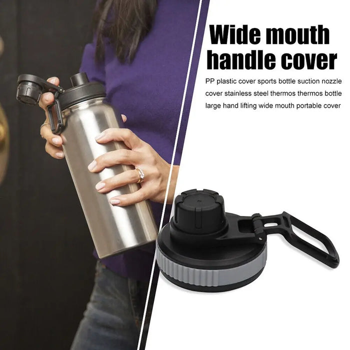 Enagua Mart Wide Mouth Water Bottle Cup Straw Flip Lid Cap Replacement Cover for Flask