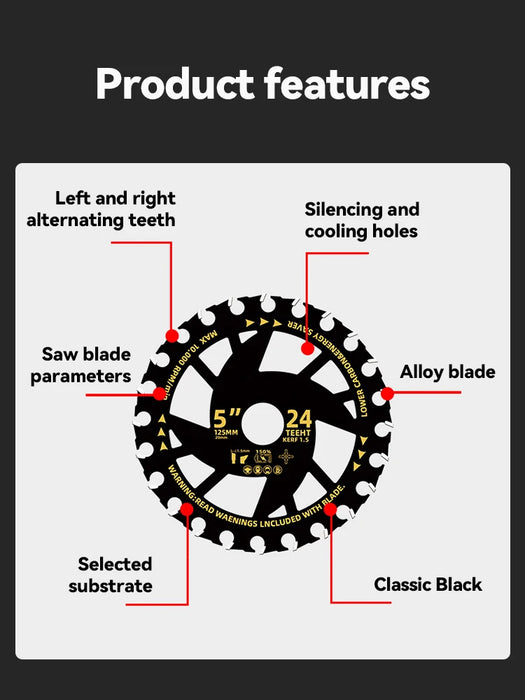 Enagua Mart Energy-Saving Lithium Wood-Cutting Saw Blades - High-Efficiency Woodworking Alloy