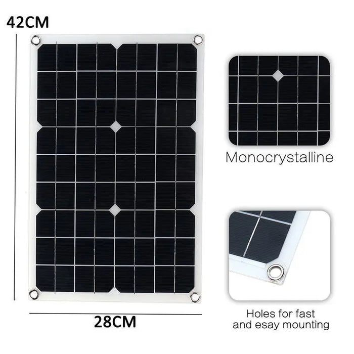 Enagua Mart 600W Solar Panel Kit - Complete 12V USB with 100A Controller for Car, Yacht, RV, Boat, Mobile Phone Battery Charger