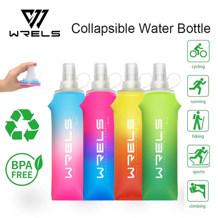 Enagua Mart TPU Outdoor Sport Bottle - Folding Soft Flask Portable Water Bottle for Running, Camping, and Hiking