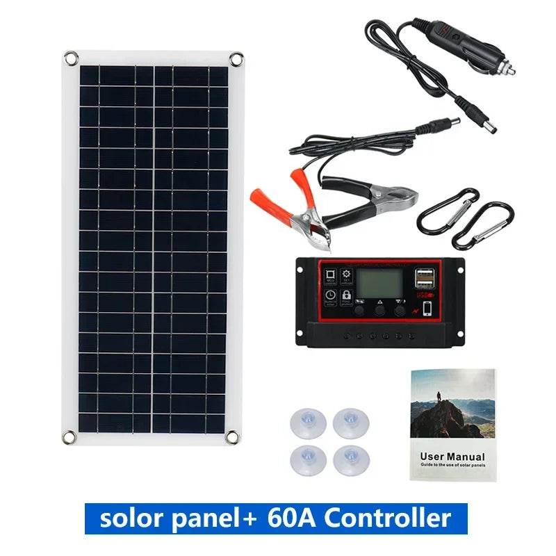 Enagua Mart 1000W Solar Panel Kit - 12V Solar Cell with 10A-100A Controller for RV, Car, Home, and Outdoor Use - Enagua Mart