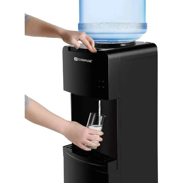 Enagua Mart 5-Gallon Top-Load Hot & Cold Water Cooler Dispenser - Freestanding with Slim, Energy-Saving Design