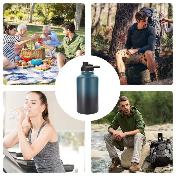 Enagua Mart 64oz Double-Layer Large Capacity Stainless Steel Insulated Water Bottle - Sports Thermos Cup for Outdoor Adventures