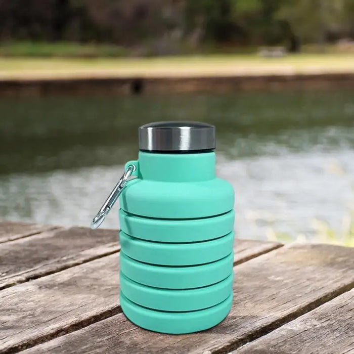 Enagua Mart Collapsible Sports Water Bottle - Silicone Folding Bottle for Travel, Hiking, and Gym