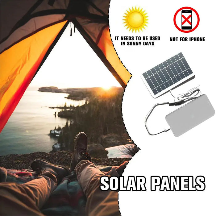 Enagua Mart Solar Panel USB Charger - Waterproof Portable Solar Plate for Hiking and Camping