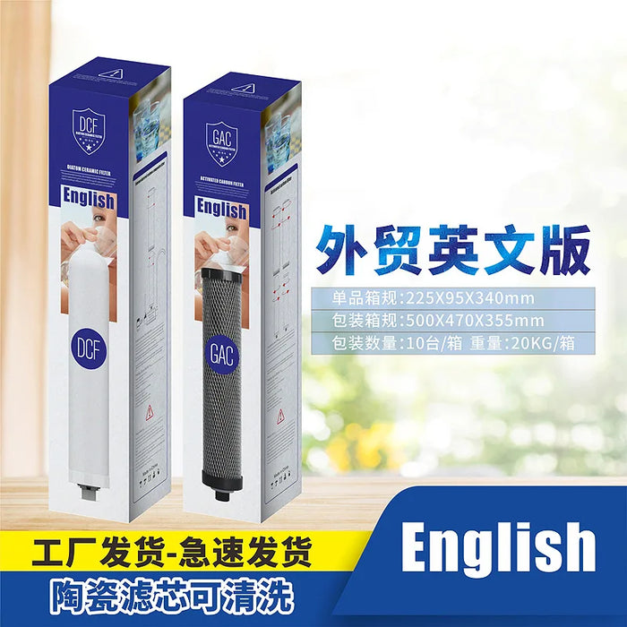 Enagua Mart English Version of Water Purifier - Household Kitchen Transparent Ceramics Filter