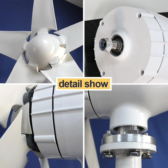 Enagua Mart 1000W Dynamo Wind Turbine Power Generator - 12V/24V/48V with MPPT Charge Controller for Small Home Use