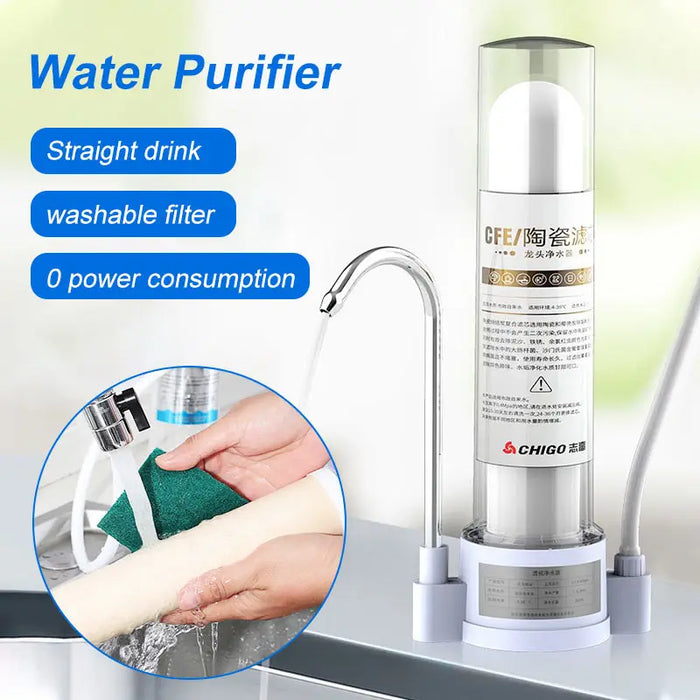 Enagua Mart 80L Household Straight Drink Water Purifier - Washable Ceramic Filter