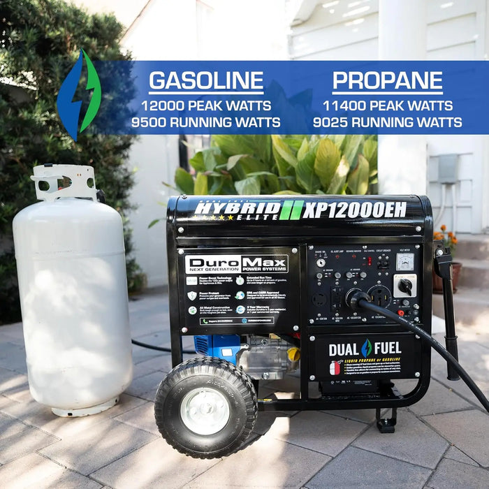 Enagua Mart 12000W Dual Fuel Generator - Gas or Propane Powered, Home Backup & RV Ready