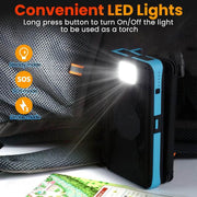 Enagua Mart Portable 20000mAh Solar Power Bank - Folding Solar Charger for Mobile Phones - Enagua Mart