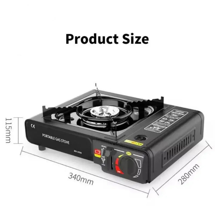 Enagua Mart 2800W High Firepower Portable Camping Gas Stove - Outdoor Cassette Furnace for Picnic and Home Cooking