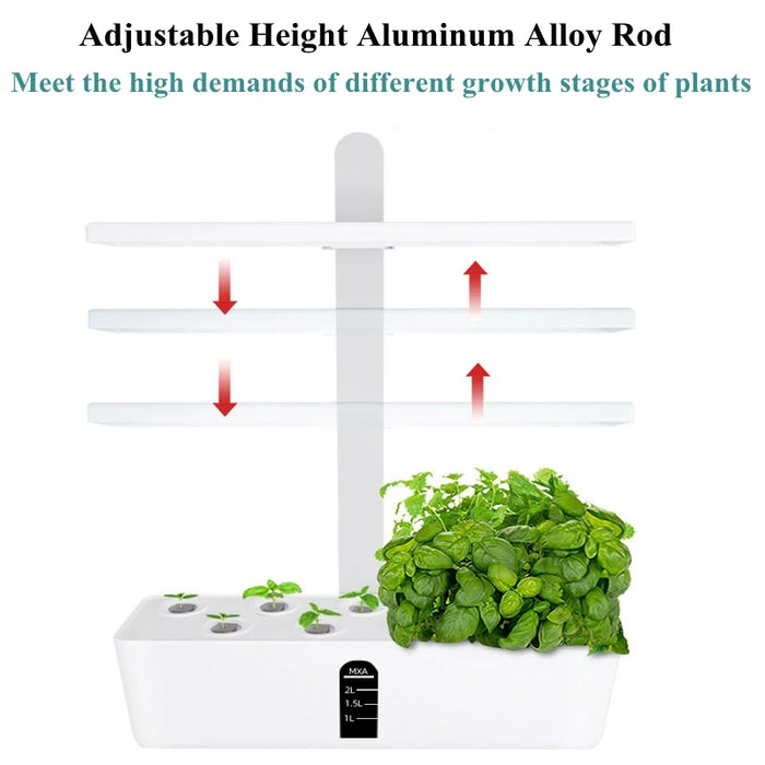 Enagua Mart Smart Hydroponics Growing System - LED Grow Light, Indoor Herb Nursery Kit