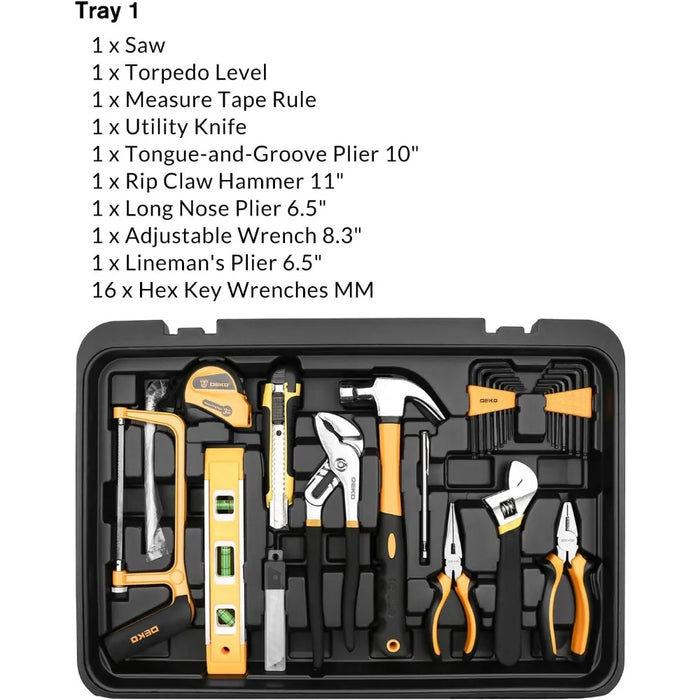 Enagua Mart Dekopro 258-Piece Tool Kit – Rolling Tool Box With Mechanic Case