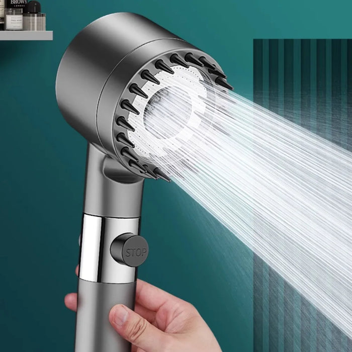 Enagua Mart Xiaomi High-Pressurized Filter Shower Head - 3 Modes Adjustable Spray with Massage Brush