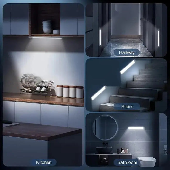 Enagua Mart Ultra-Thin LED Under Cabinet Lights - Motion Sensor, Rechargeable Night Light