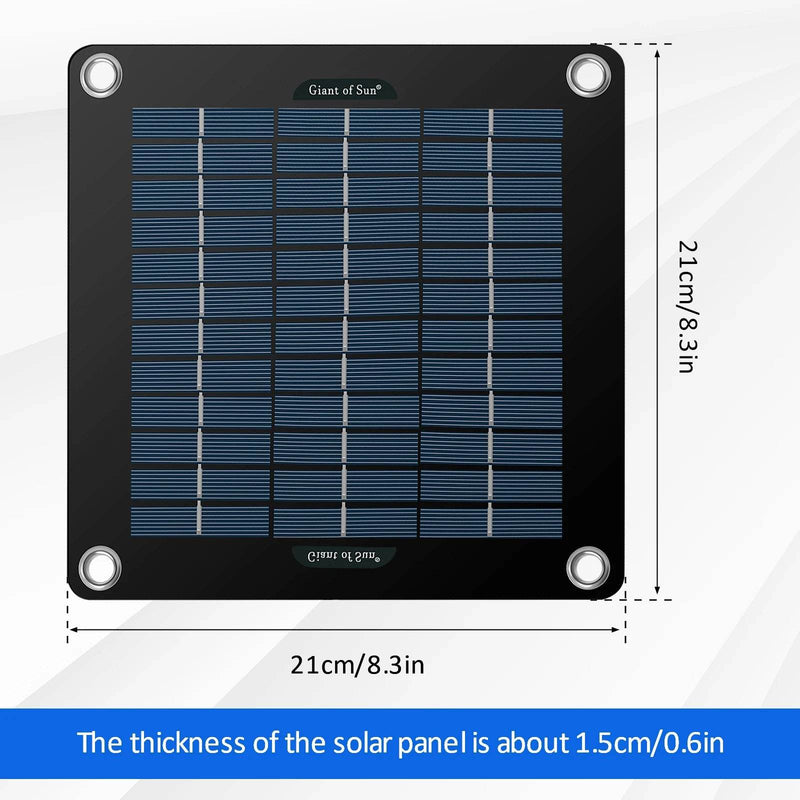 Enagua Mart 10W Solar Panel Kit - 12V Waterproof Solar Trickle Charger for Car, RV, and Boat - Enagua Mart