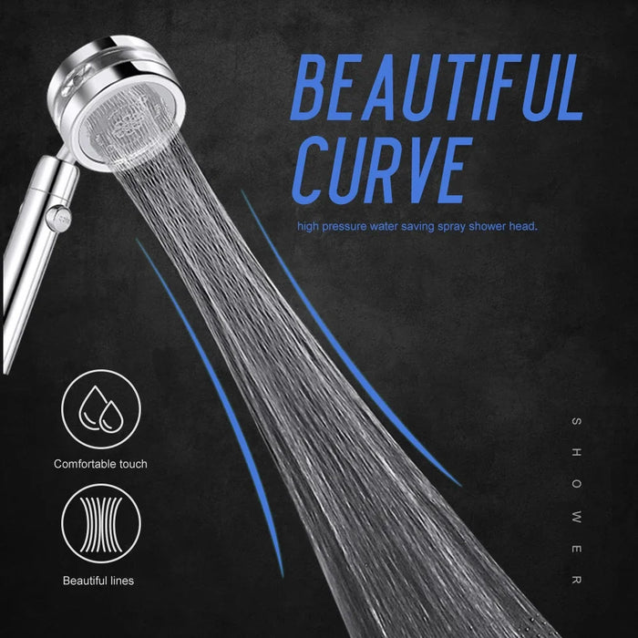 Enagua Mart High-Pressure Water-Saving Handheld Shower Head – 360-Degree Rotating Hydro Jet