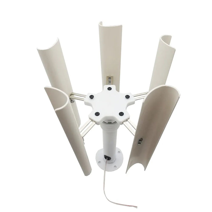 Enagua Mart Vertical Five-Blade Wind Generator - Portable Three-Phase Brushless Low-Speed Windmill